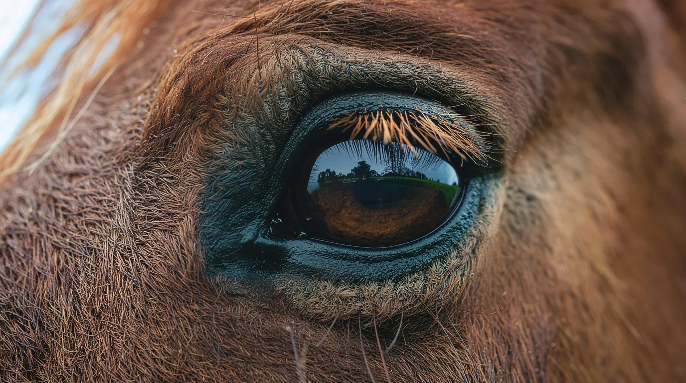 Un regard de cheval au Les Paladins de Saint Agnan, Le Châtenet-en-Dognon